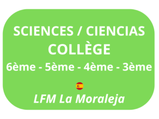 Sciences / Ciencias - COLLÈGE - LUNDI / LUNES de 17h20 à 18h20 - LFM LA MORALEJA